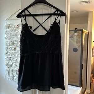 Black spaghetti strap top
